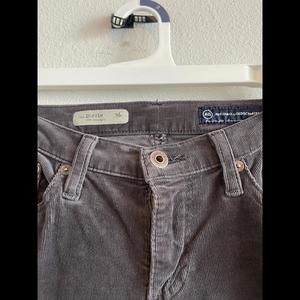 Gray Designer AG Adriano Goldschmied‎ Corduroy Pants